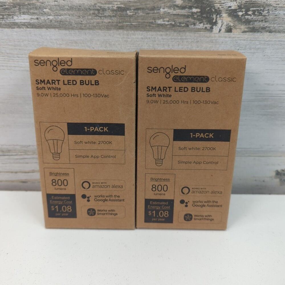 Sengled 9 watts A19 LED Bulb 800 lumens Soft White LED 60 Watt equivalent 2 Pack